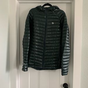 Dark green Mountain Hardwear ghost whisperer down jacket